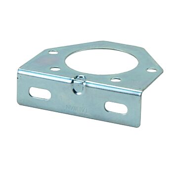 Curt 58222 3 in x 3-1/2 in Clear Zinc 7-Way Round Connector Mounting Bracket