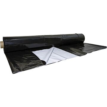 BLACK-WHITE PLASTC 40x100'5m BUN