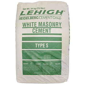 75 lb Multi-Walled Bag White Type S Mortar Cement
