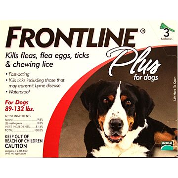 Boehringer Ingelheim Group FRONTLINE® Plus 89 to 132 lb Oil Trusted Flea and Tick Protection