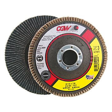 Ultimate 4-1/2 in 7/8 in Type 27/Depressed Center Flat Flap Disc