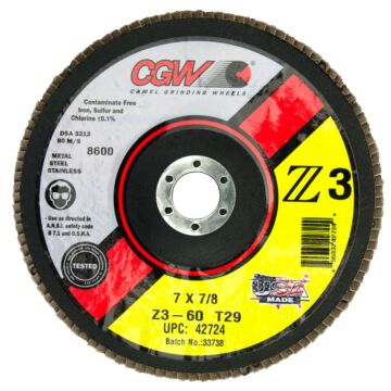 7 in 7/8 in Type 29/Conical Flap Disc