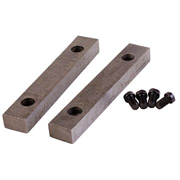 JPW Industries Steel 746 Mechanics and 21500 Vise Serrated Jaw Insert with Screw