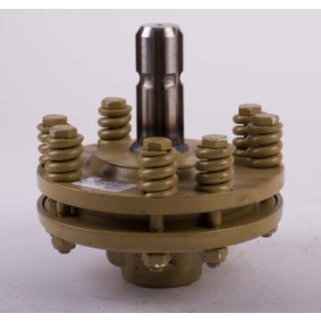 Friction clutch with 1 3/8-6 spline bore quick disconnect connection and 1 3/8-6 spline spindle connection