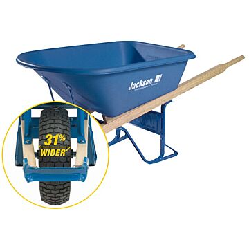 AMES Jackson® MP575WT 5.75 cu-ft 16 in Thermoformed Polymer Contractor Wheelbarrow