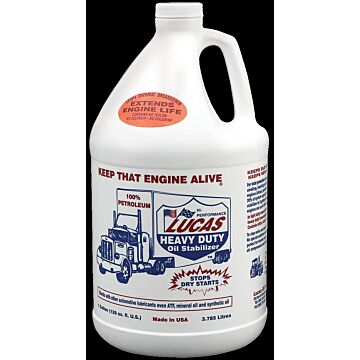 Lucas Oil Products 1002 1 gal Liquid (Clear) Amber Heavy-Duty Oil Stabilizer