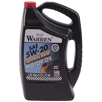 Warren 5 qt 5W-20 Synthetic Blend Motor Oil