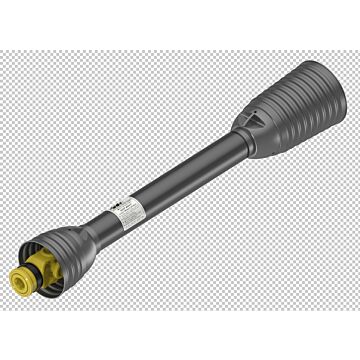 Weasler AB5 series profile PTO drive shaft with a 1 3/8-6 spline spring-lok tractor connection and round pin implement connection