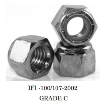 BBI 1/4-20 UNC Medium Carbon Steel Nylon Insert Lock Nut