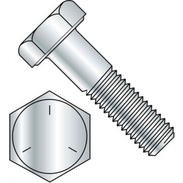 Star Stainless 7/8-9 4 in Hex Head Stainless Steel Cap Screw