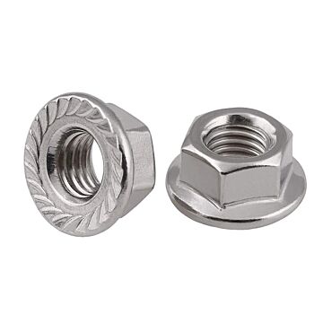 Star Stainless 1/4-20 Stainless Steel Zinc Plated Flange Nut