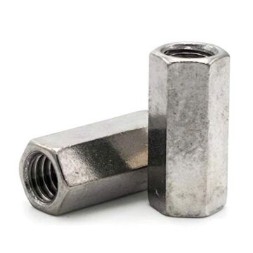Titan 3/8-16 Steel Zinc Plated Coupling Nut