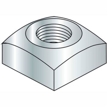 3/8-16 Steel Zinc Plated Square Nut