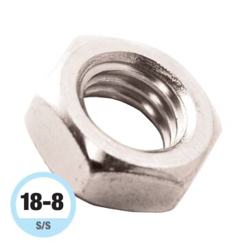 3/8-16 UNC Stainless Steel Jam Nut