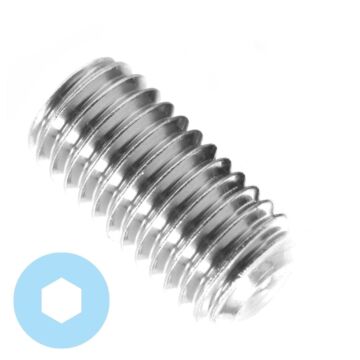 Star Stainless 1/4-20 3/8 in Cup Point Allen Socket Set Screw