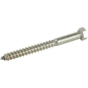 3/8 in Hex 4 in Stainless Steel Lag Screw