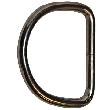 1-1/2 in Nickel Plated Steel Welded D-Ring