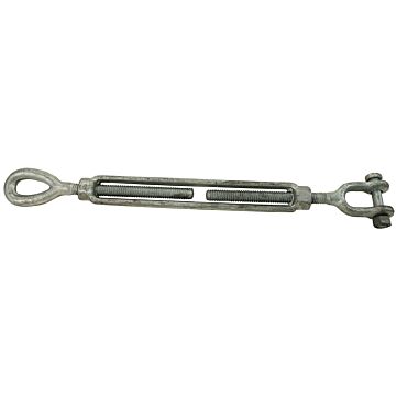 Eye and Jaw 3/8 in Galvanized Turnbuckle