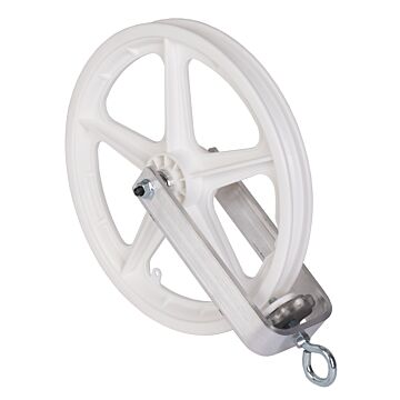 12" Poly washline wheel w/brake