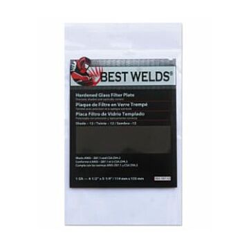 Best Welds 4-1/2 x 5-1/4 in Hardened Glass Green Glass Filter Plate