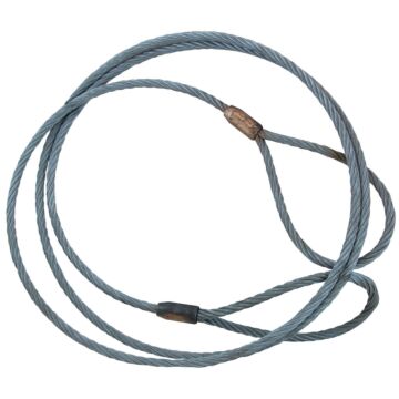 3/8 in 12 ft Flemish Eye-To-Eye Wire Rope Sling
