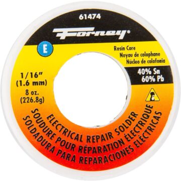 Forney 8 oz 1/16 in Silvery White Rosin Core Electrical Repair Solder Wire