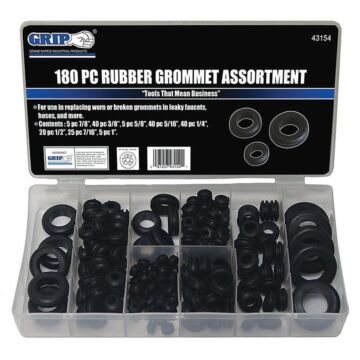 GRIP 180-Piece Rubber Grommet Assortment