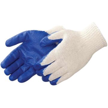 Liberty Safety L Cotton/Polyester Blue Coated Seamless Gloves
