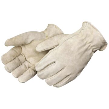 Liberty Safety M Cowhide Leather Natural White Drivers Gloves