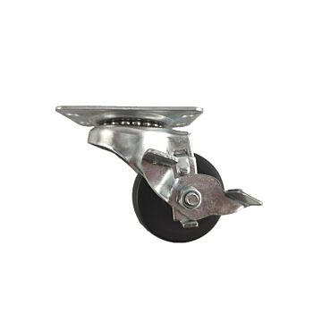World Casters & Equipment Manufacturing 90 lb 2 in Soft Rubber Swivel Caster