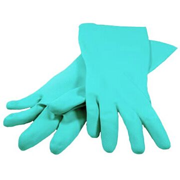 L Nitrile Green Chemical Resistant Gloves