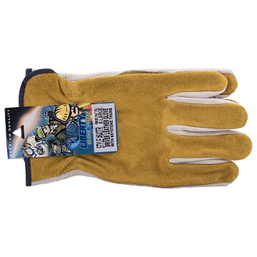 XL Cowhide Leather Bourbon Brown Palm Gloves