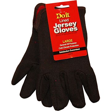 Men's Cotton & Ramie Blend Brown Full Fashion Jersey Gloves