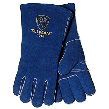 L Premium Split Cowhide Blue Select Shoulder Welding Gloves