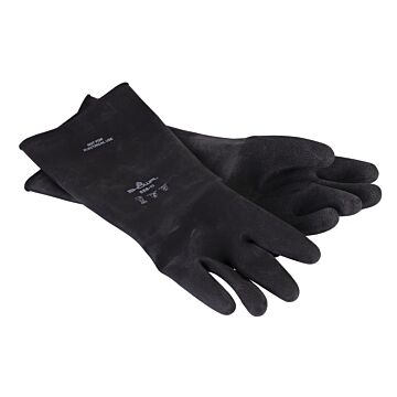 XL Rubber Black Ergonomic Nitrile-Reinforced Chemical Resistant Gloves