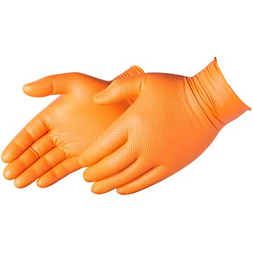 L Nitrile Orange Industrial Grade Disposable Gloves