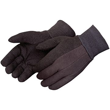 Men's and Women's Cotton/PVC Brown Jersey Gloves