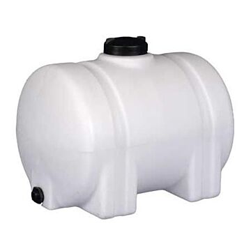 35 gal Polyethylene White Horizontal Leg Tank