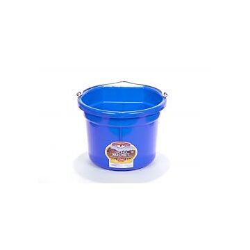 8 qt Plastic Blue Flatback Bucket