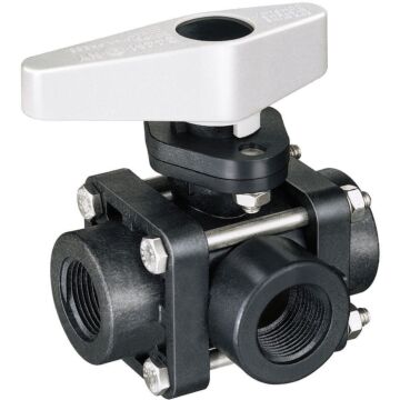 1 in FNPT Connection Type Glass Reinforced Polypropylene Ball Valve