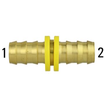 3/4 x 3/4 in Fitting Size Push-Lock Barb x Push-Lock Barb Brass Hose Mender