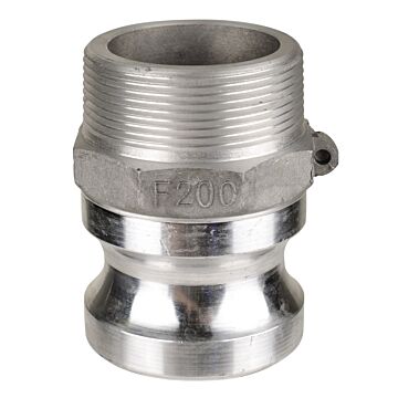 2 in Male Coupler X Male Coupler Npt Connection Type Aluminum Type F Cam and Groove Coupling