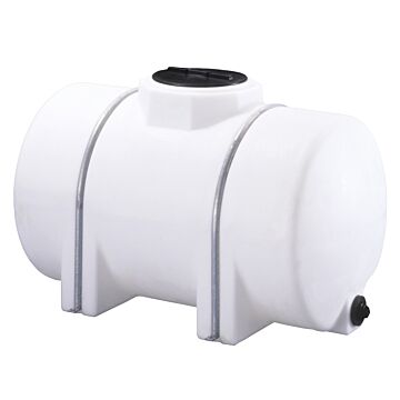 325 gal Polyethylene White Round Transport Horizontal Leg Tank