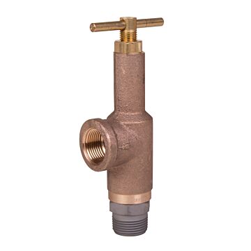 3/4 in Nominal Size MNPT Connection Type 1200 psi Pressure Relief Valve