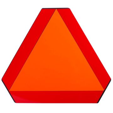 Plastic 2 in 11 in Slow Moving Vehicle Sign