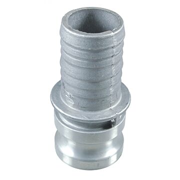 1-1/2 in Male Coupler X Barb Connection Type Aluminum Type E Cam and Groove Coupling