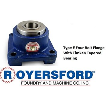 2-7/16 in 6-7/8 in 6-7/8 in Type E Square 4-Bolt Flange Bearing