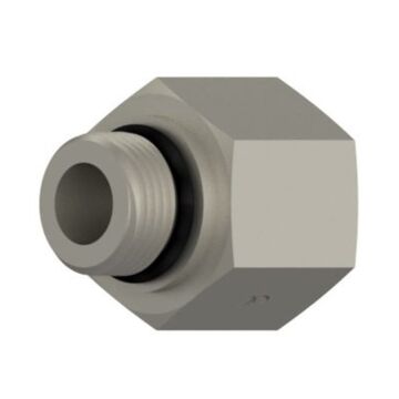 1/2 in-20 MORB 1/4 in-18 FNPTF Carbon Steel Hydraulic Adapter