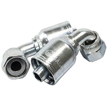 1-7/16 in-12 Female O-Ring Face Seal 4.96 in 90 deg Elbow Hydraulic Coupling