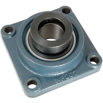 1-1/4 in 3-5/8 in Cast Iron Square Flanged Flange Mount Ball Bearing with Eccentric Collar Locking